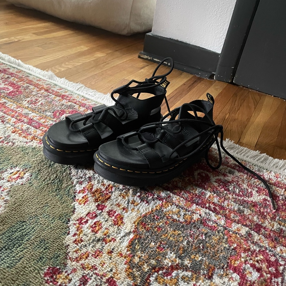 Dr. Martens Black Strappy Sandals